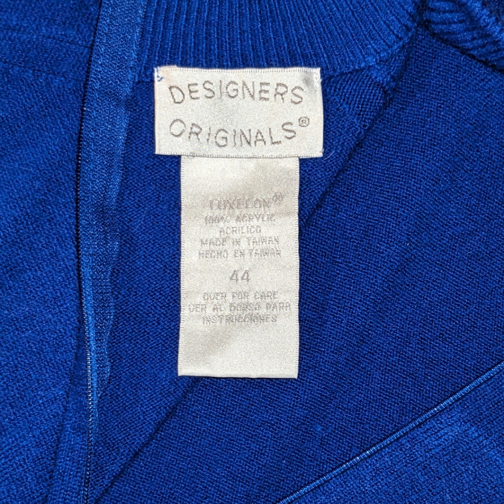 Blue Short Sleeve Lightweight Sweater size 44 - Picture 3 of 3